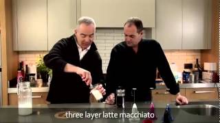 aerolatte  milk frother makes three layer caffè latte macchiato [upl. by Jeraldine880]