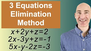 Solving Systems of 3 Equations Elimination [upl. by June]